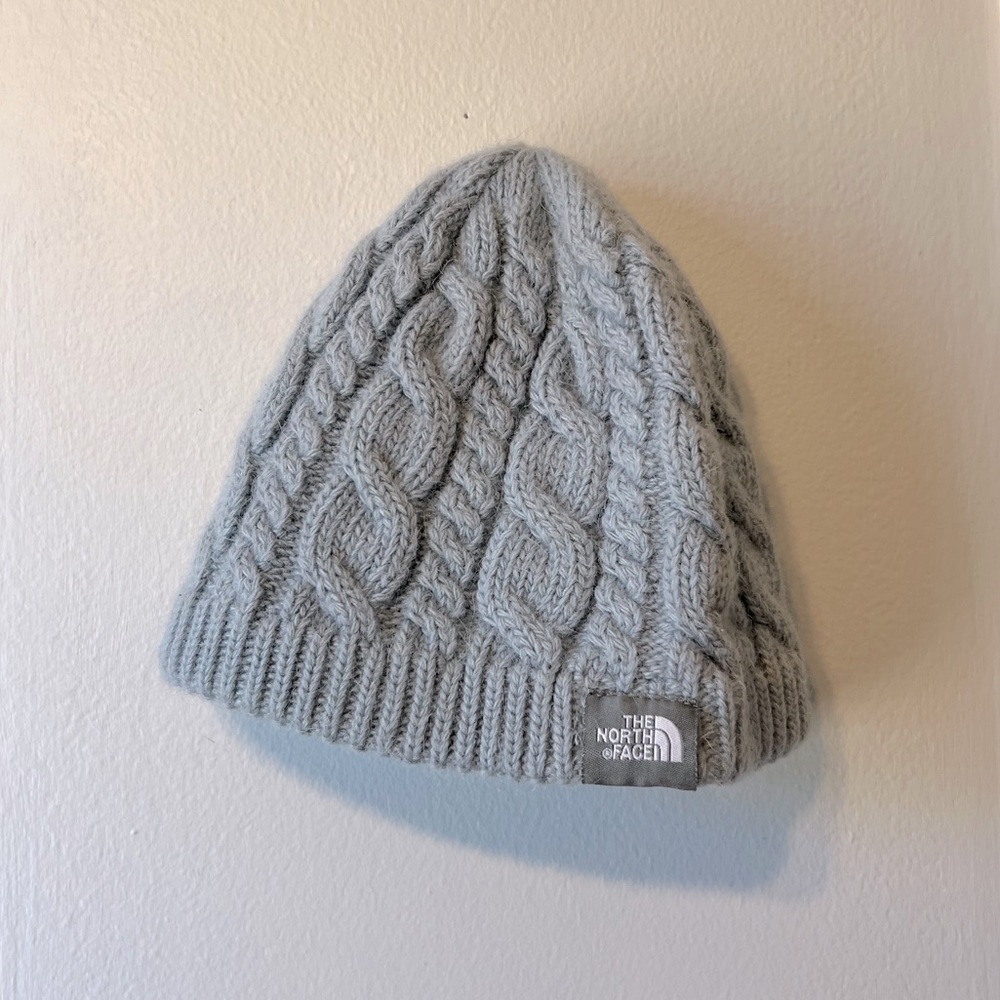 THE NORTH FACE. Fleece lined, grey, knit hat. - Picture 1 of 3